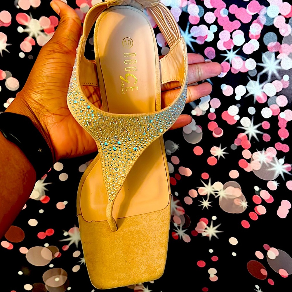 Light Pink Rhinestone Sandals
